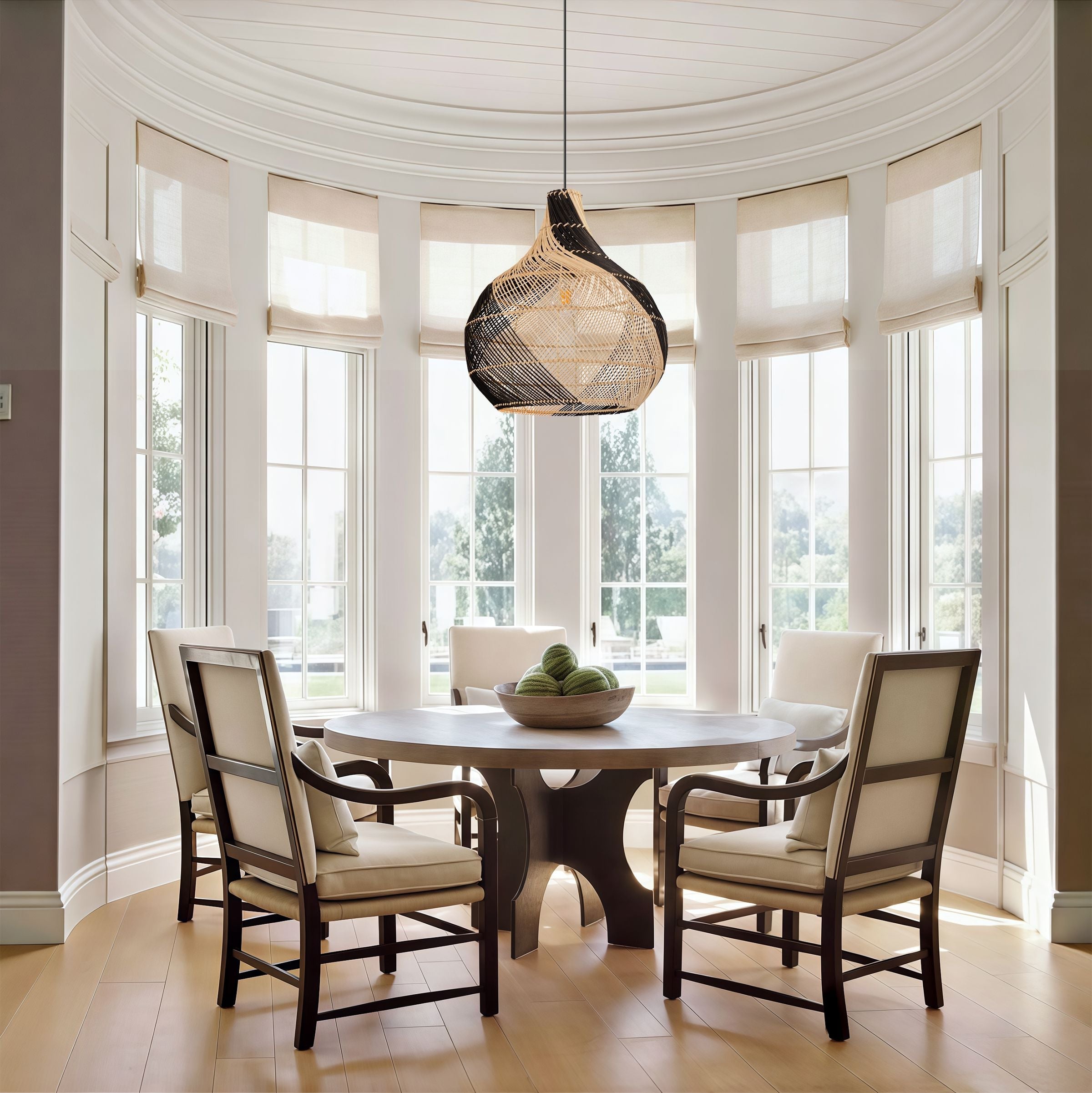 Japanese Style Vase Pendant Light - Rattan Ceiling Lamp