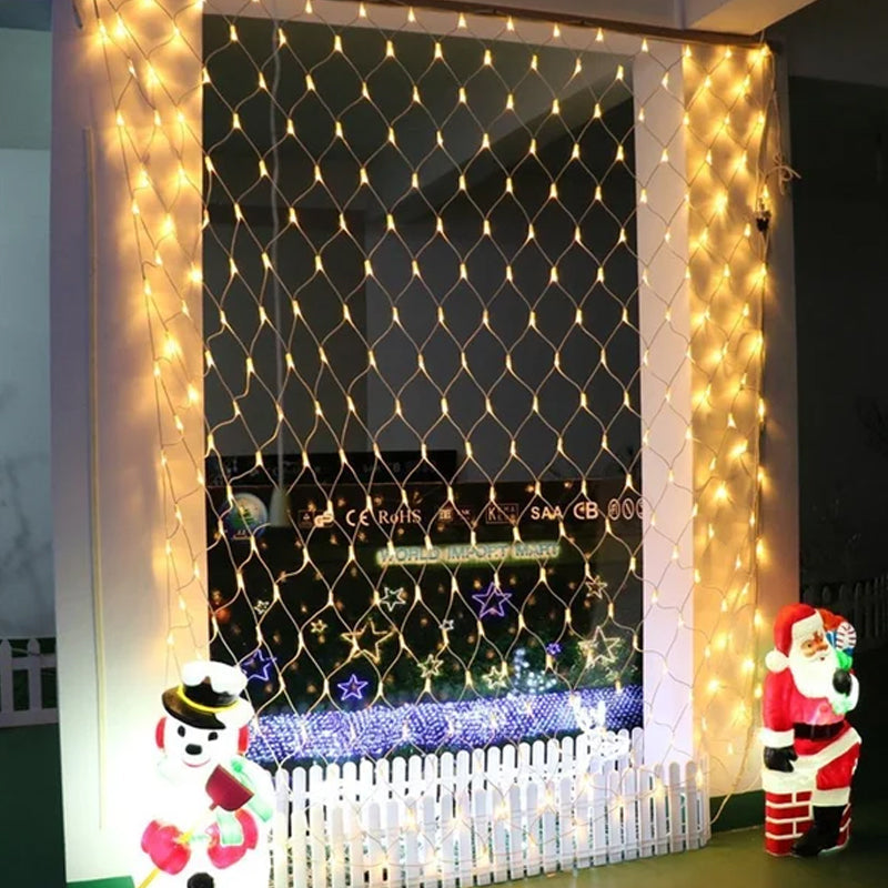 Solar-Powered Fishing Net Light | LED Glow Christmas Light