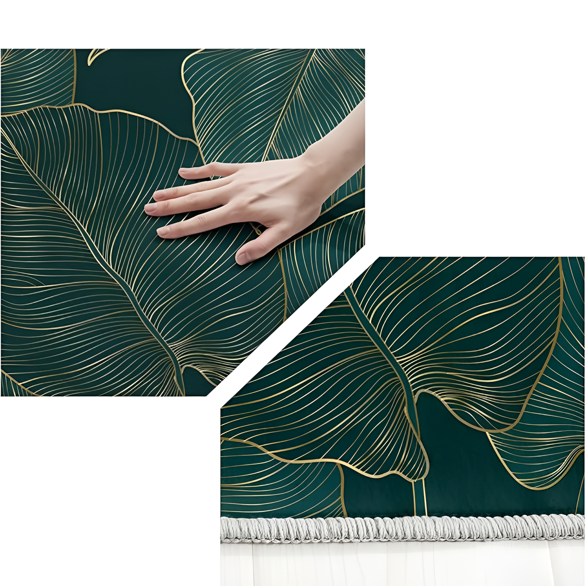 Decorative Linear Leaf Doormat