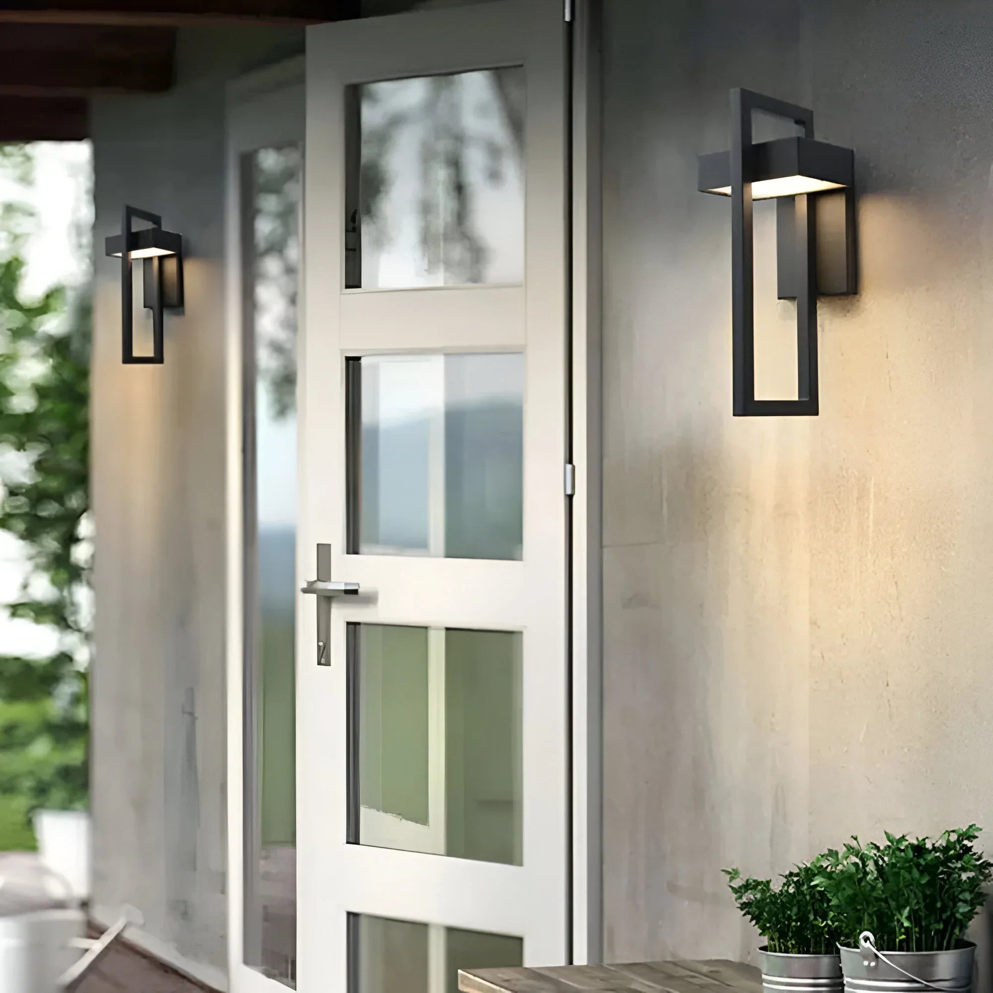 Black IP65 LED Outdoor Wall Lamp – Anti-Rust Aluminum Fixture