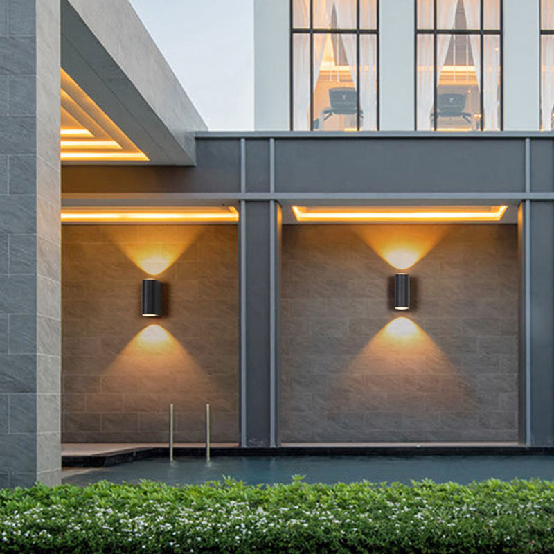 Black Minimalist Metal Outdoor Wall Light – Modern Light Fixture