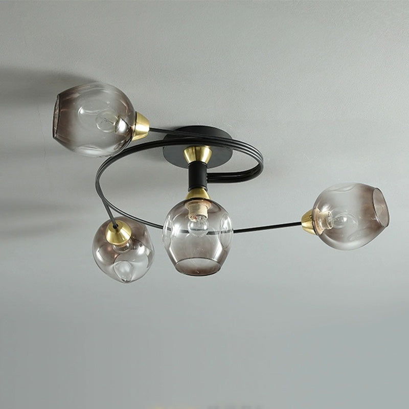 Stylish Glass Ceiling Fixture – Flush Mount Ceiling Light
