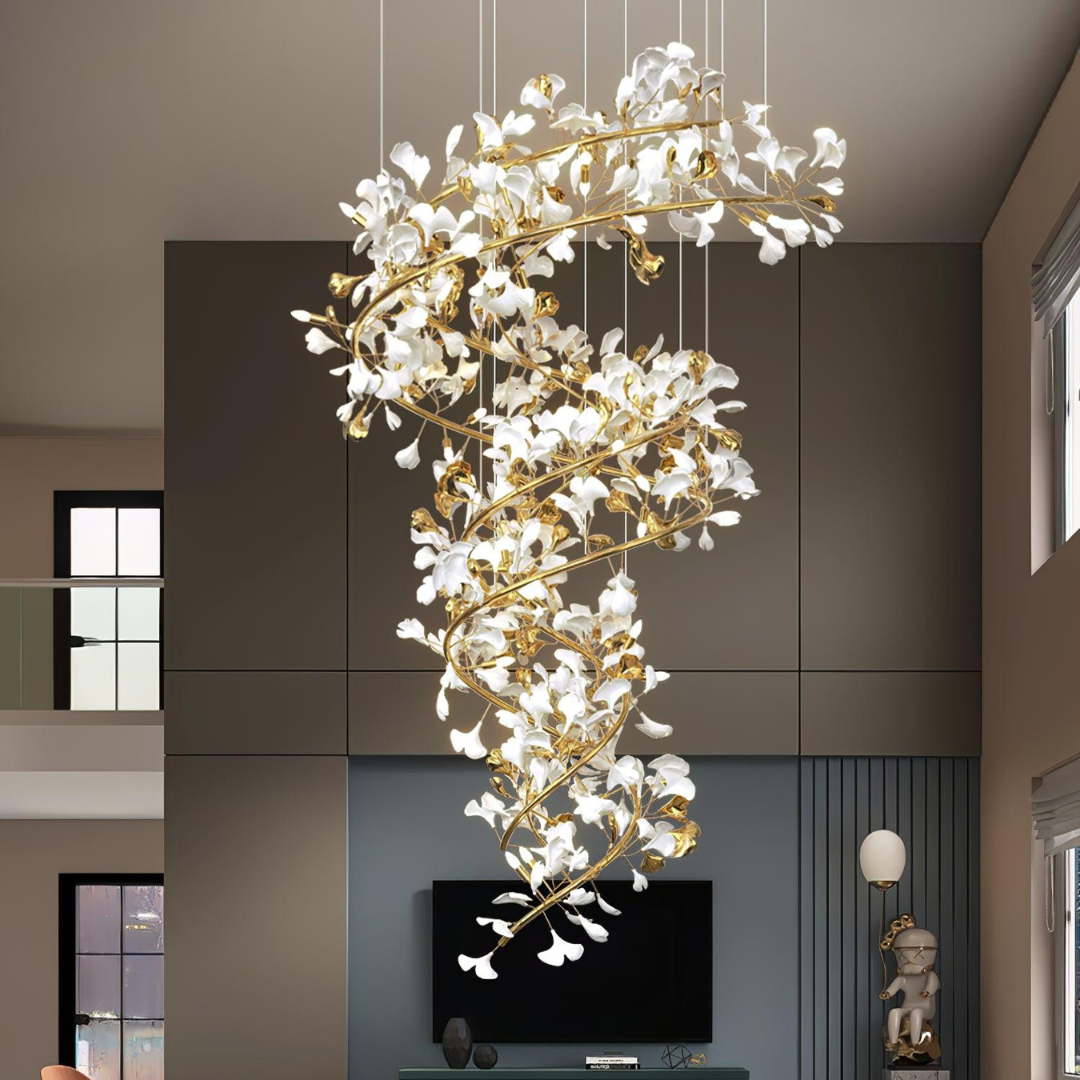 Classic Metal & Ceramic Chandelier - Timeless Design Ceiling Lighting