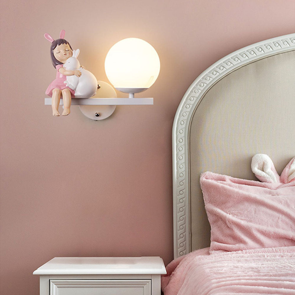 Contemporary Whimsical Wall Lamp – Metal and Glass LED Fixture