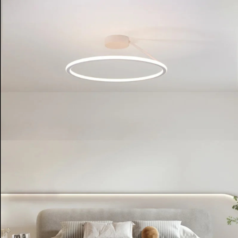 Modern Nordic LED Ring Ceiling Light | Geometric Circular Flush Mount Lamp