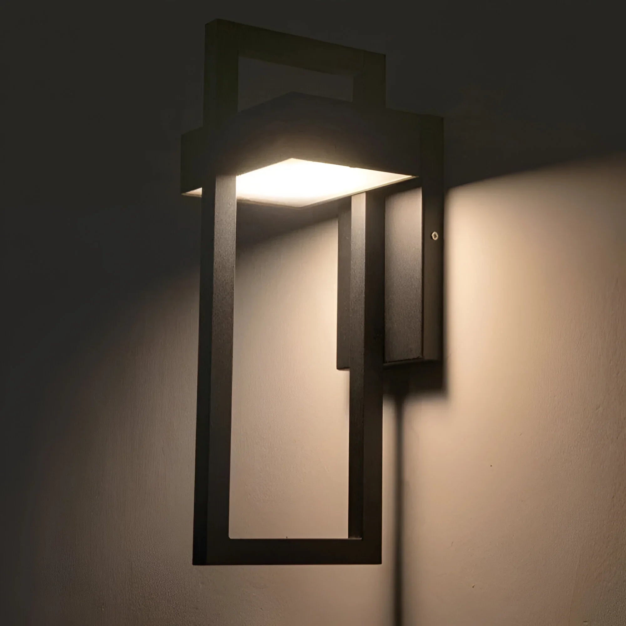 Black IP65 LED Outdoor Wall Lamp – Anti-Rust Aluminum Fixture