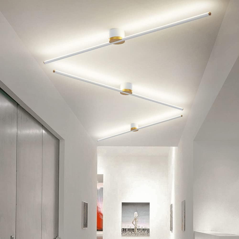 Slim Flush Mount LED Ceiling Light – Modern Linear Design