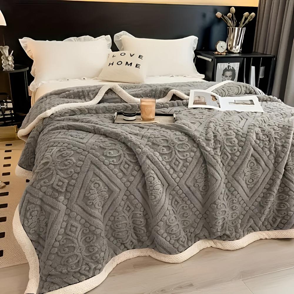 Luxurious Velvet Sherpa Blanket