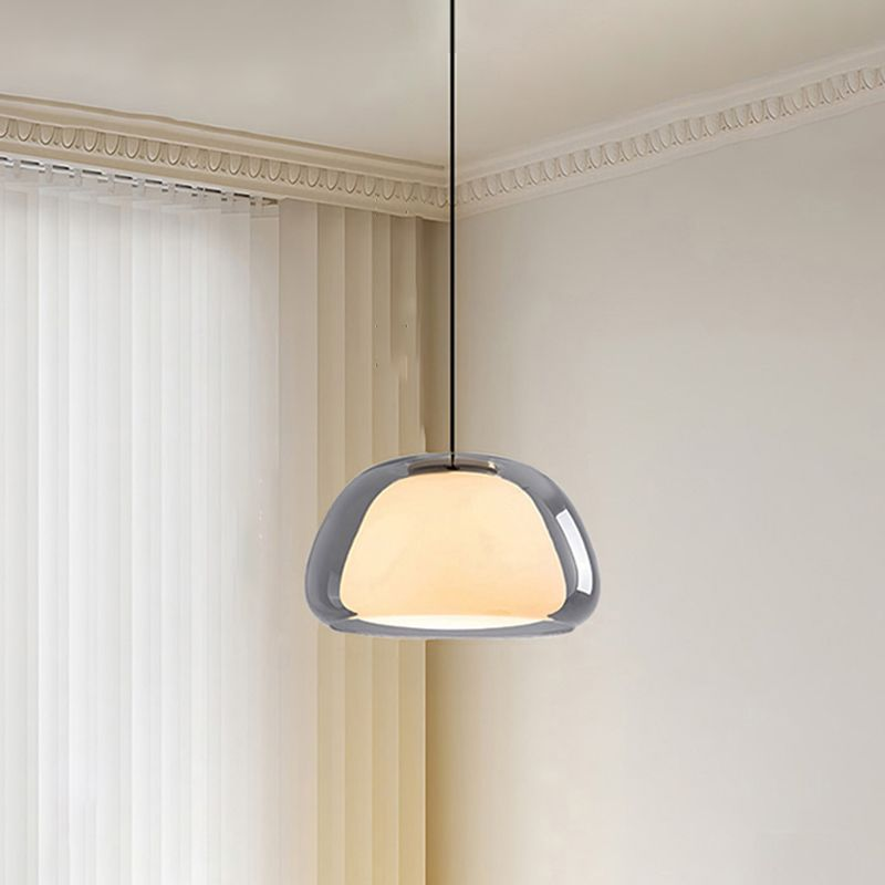 Jelly-Shaped Pendant Lamp | Milk Glass Shade