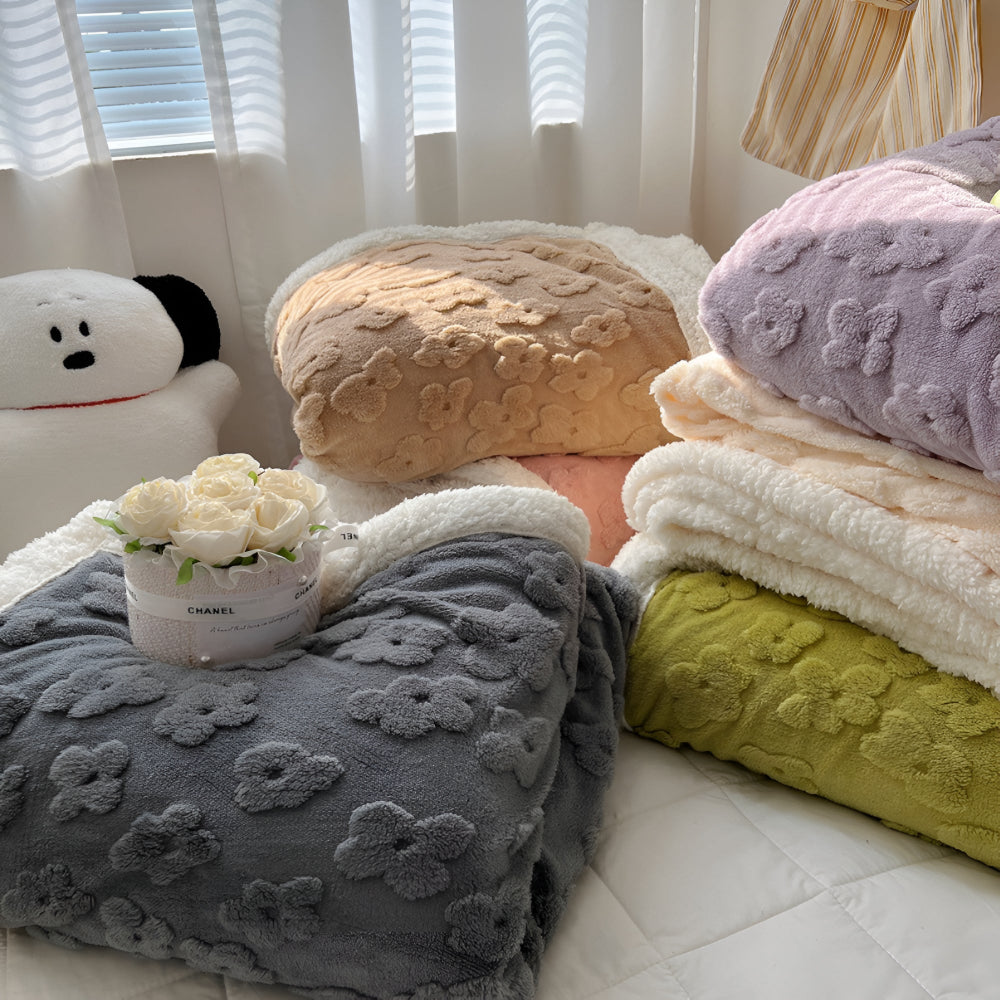Snuggle Blanket with Floral Motif