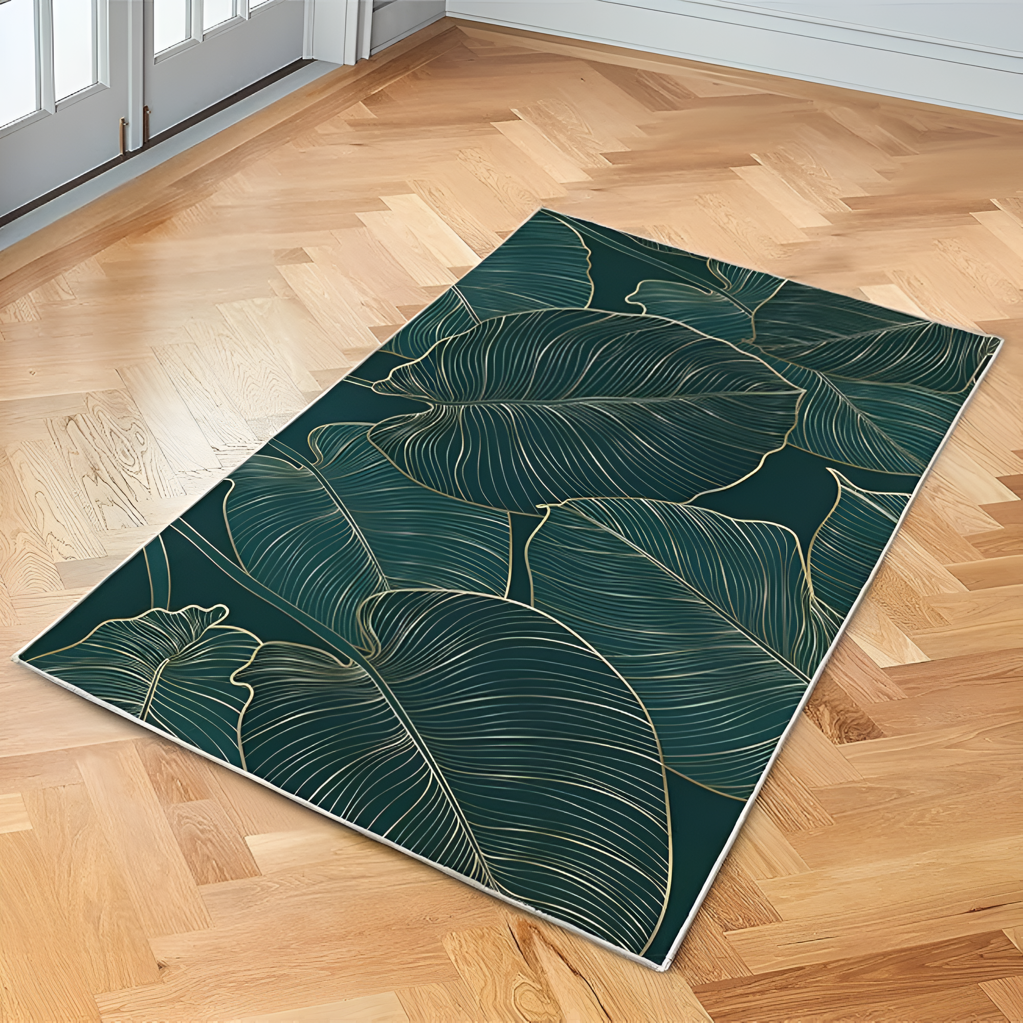 Decorative Linear Leaf Doormat
