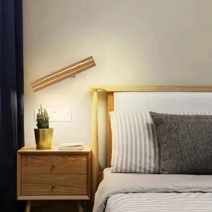 Wooden Wall Light with Crack Design