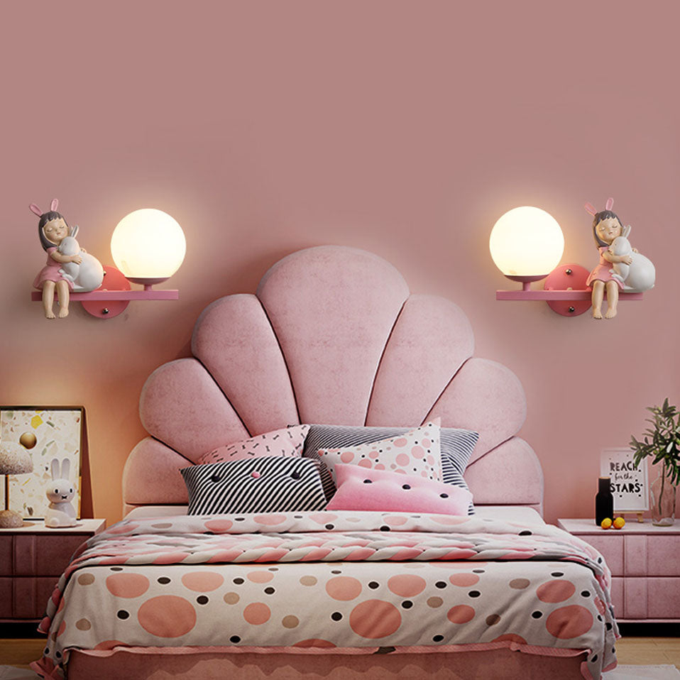 Contemporary Whimsical Wall Lamp – Metal and Glass LED Fixture