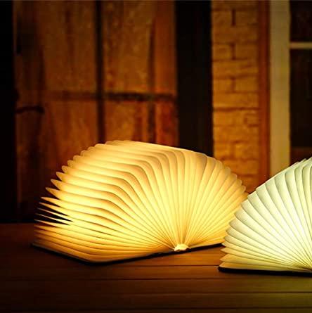 Wooden Enchanted Book Desk Lamp | Table Lamp