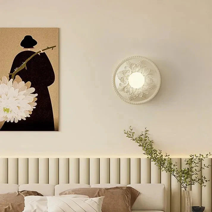 Modern Resin Wall Lamp | Milky Coffee Shade