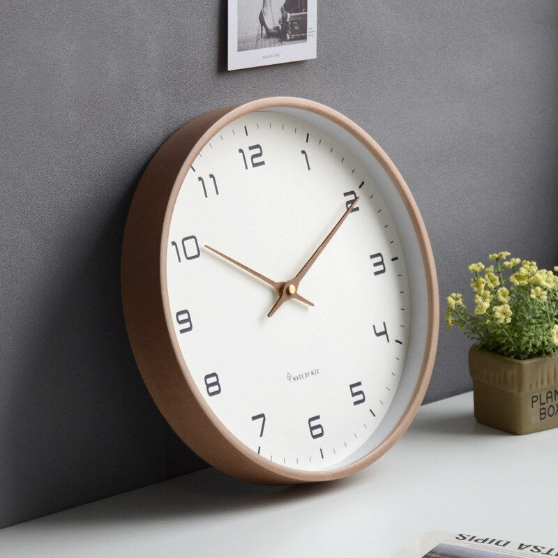 Wooden Wall Clock – NordicGlow Scandinavian Style for Modern Home Decor - Atelier Dubois Paris