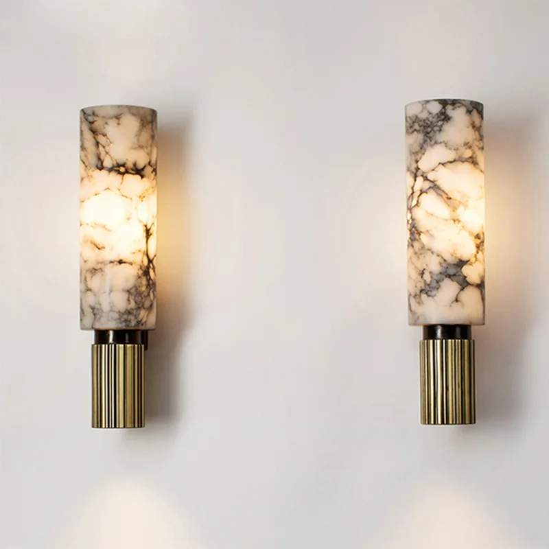 Marble Finish Wall-Mounted Lamp