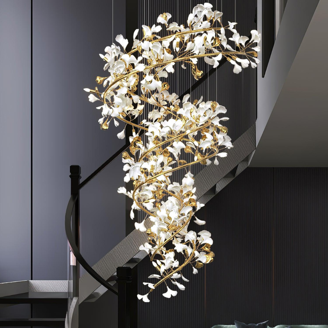 Classic Metal & Ceramic Chandelier - Timeless Design Ceiling Lighting
