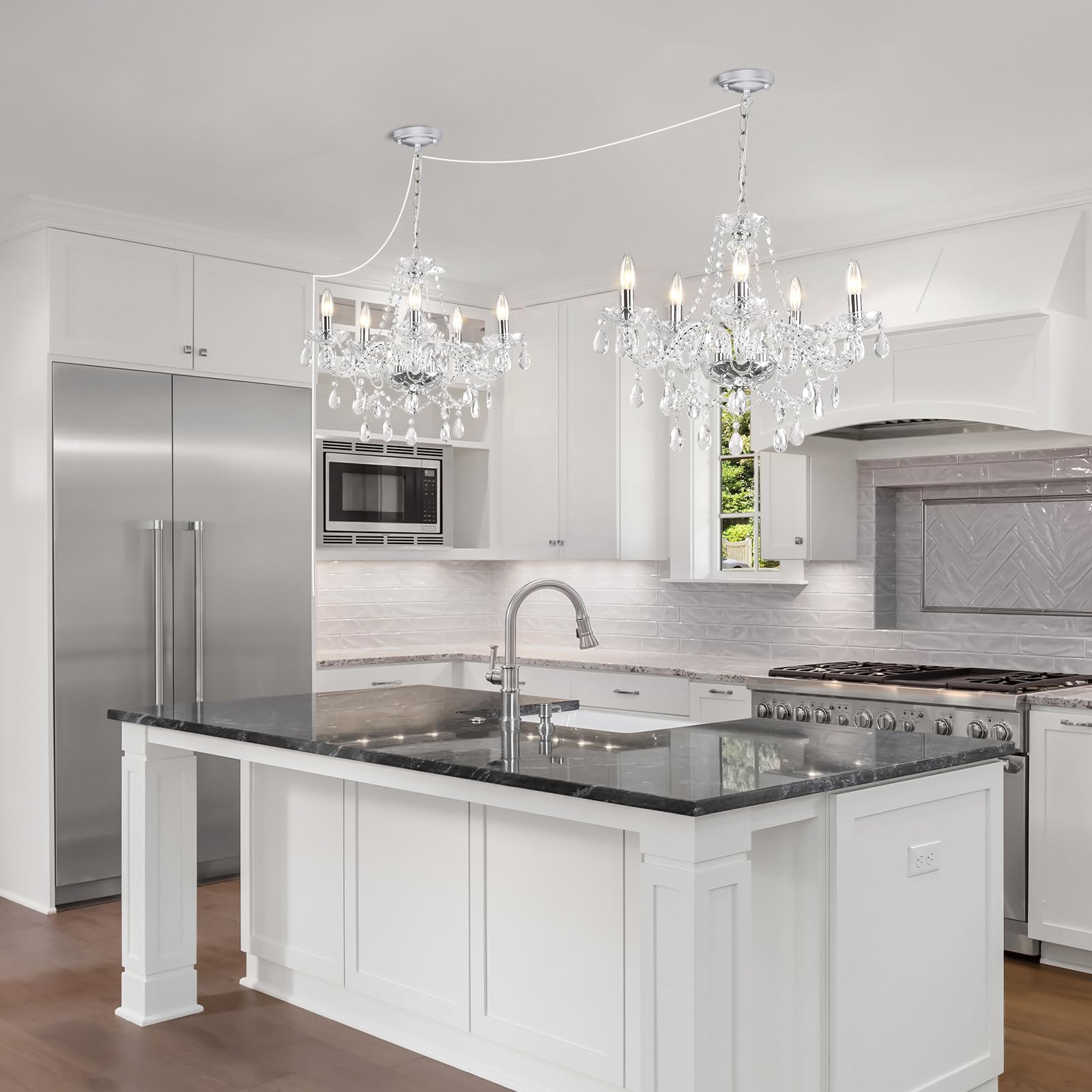 French-Style Crystal Chandelier – Glamorous Indoor Lighting