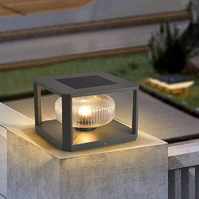 Outdoor Solar Pillar Lamp – LED Light Fixture