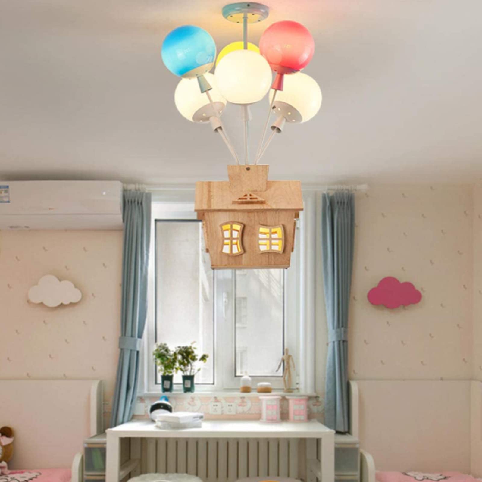 Kids’ Room Flush Mount Ceiling Light – Wooden Ceiling Fixture