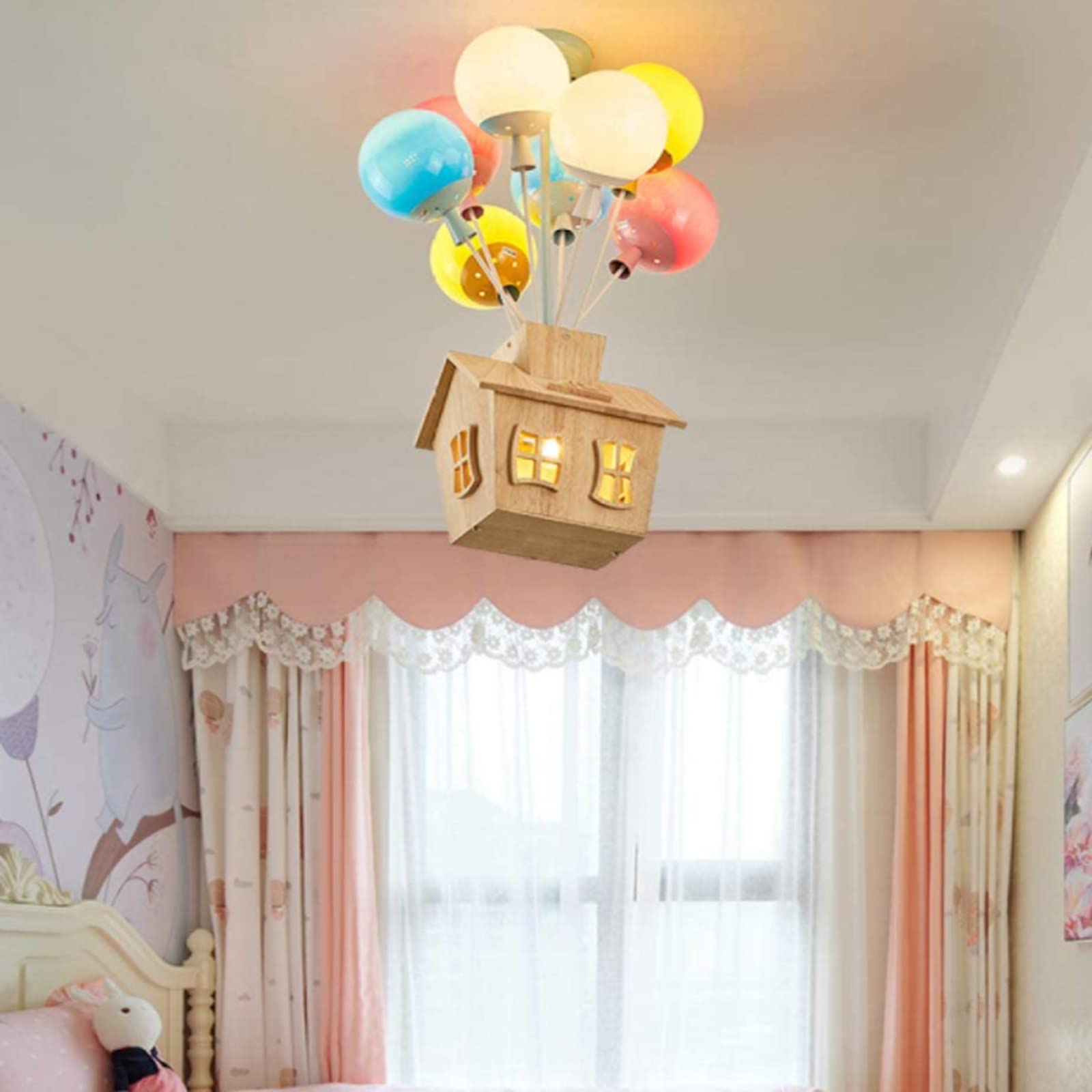 Kids’ Room Flush Mount Ceiling Light – Wooden Ceiling Fixture