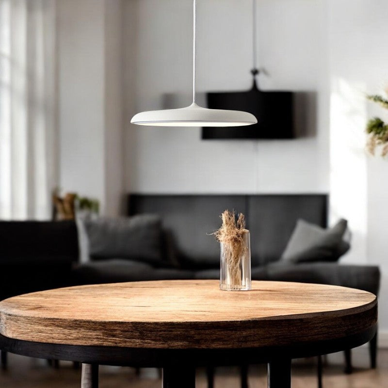 Modern Disc-Shape LED Pendant Lamp | Neutral Tones