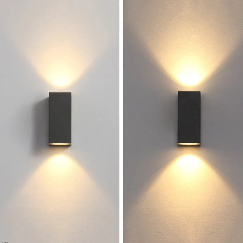 Black Minimalist Metal Outdoor Wall Light – Modern Light Fixture