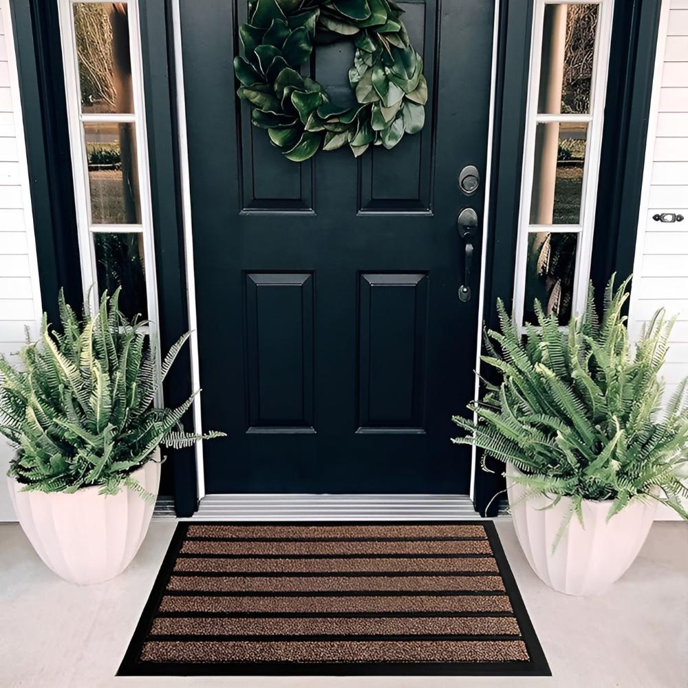 Door Mat with Classic Stripe Design