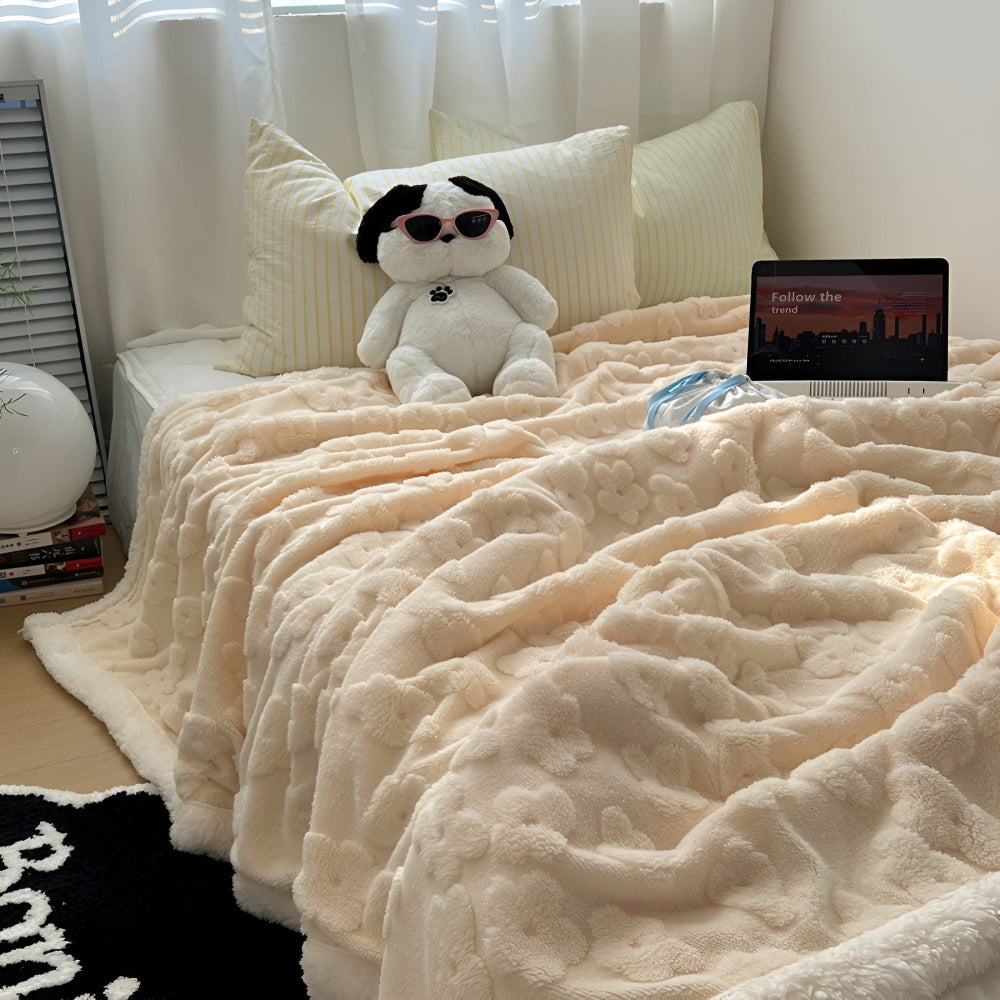 Snuggle Blanket with Floral Motif