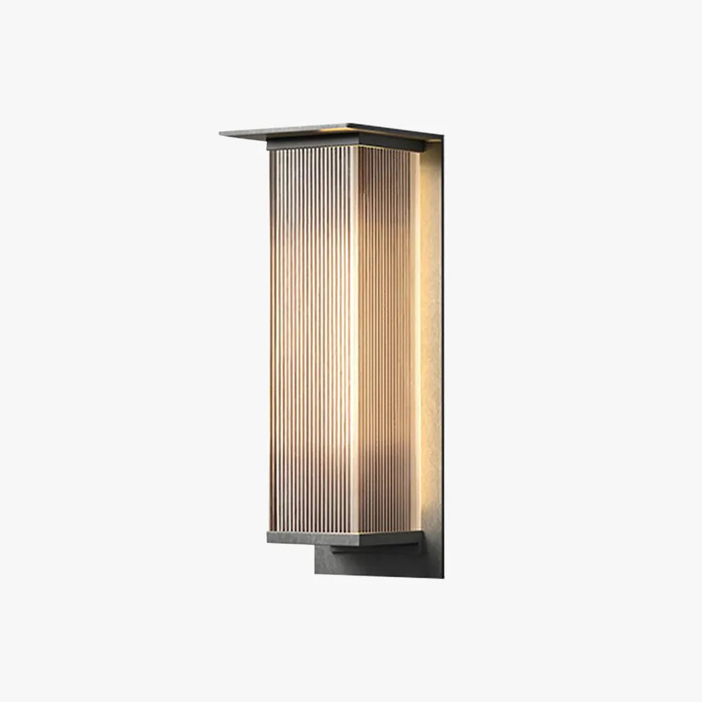 Black Rectangular LED Wall Light for Outdoor and Indoor Use