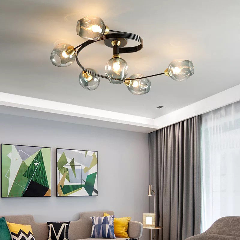 Stylish Glass Ceiling Fixture – Flush Mount Ceiling Light