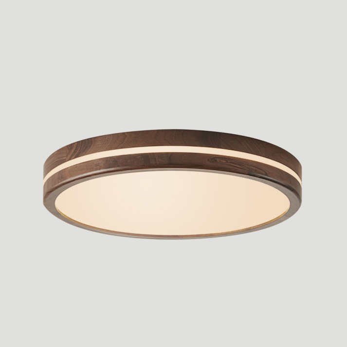 Round Wooden Ceiling Light | Tri-colour Ceiling Lamp