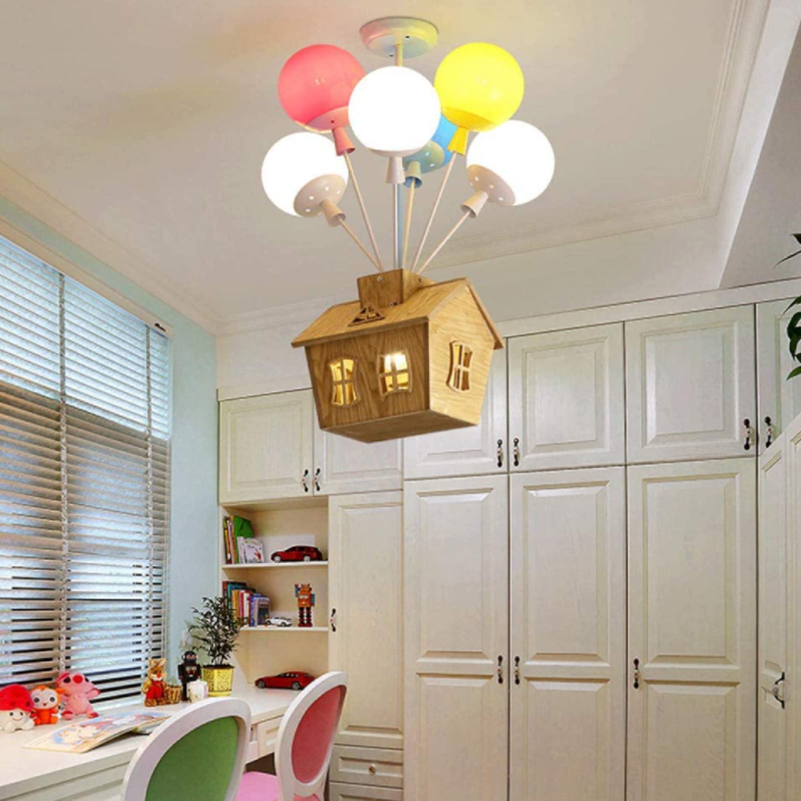 Kids’ Room Flush Mount Ceiling Light – Wooden Ceiling Fixture