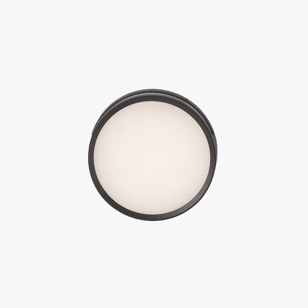 Black Metal Round Wall Light – IP65 Outdoor LED Lighting