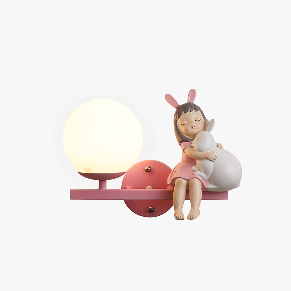 Contemporary Whimsical Wall Lamp – Metal and Glass LED Fixture