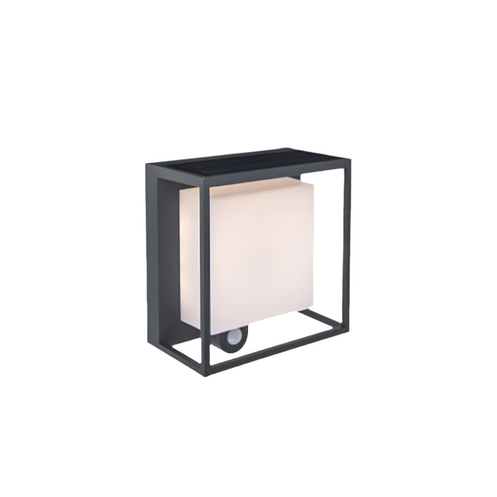 Square Solar Wall Lamp – Sensor-Activated Light
