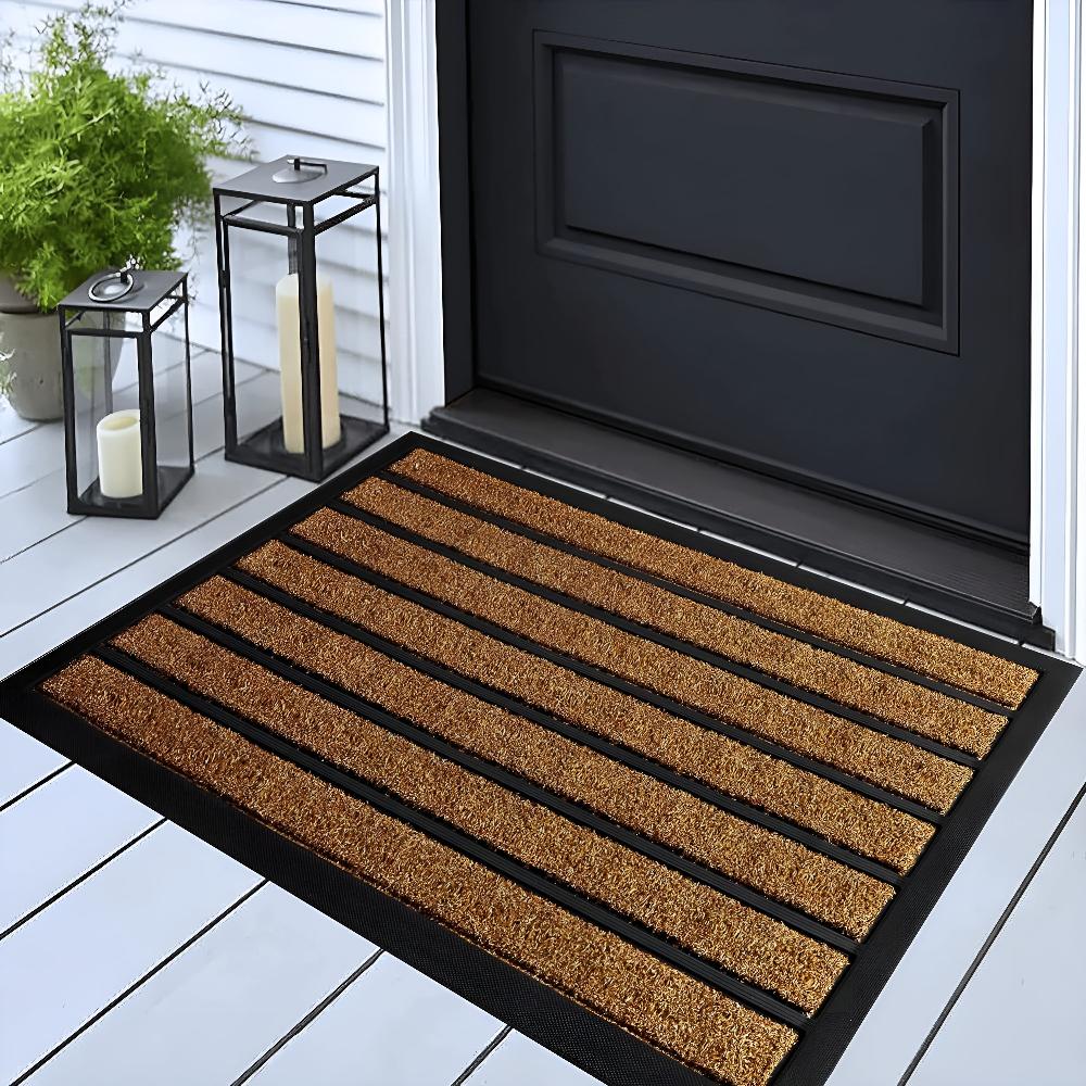 Door Mat with Classic Stripe Design