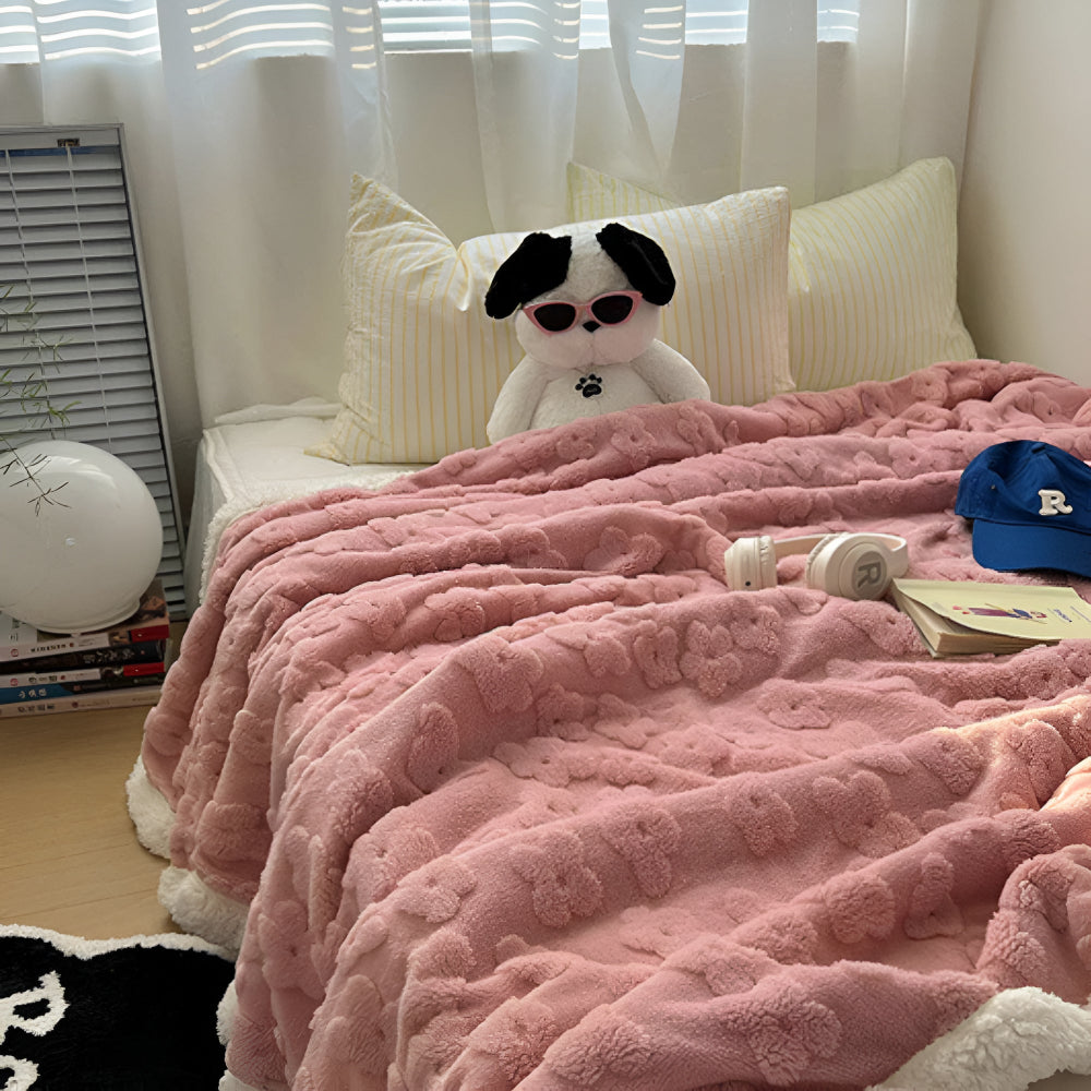 Snuggle Blanket with Floral Motif
