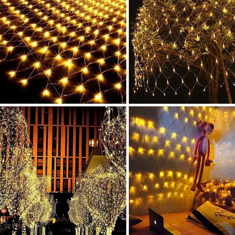 Solar-Powered Fishing Net Light | LED Glow Christmas Light