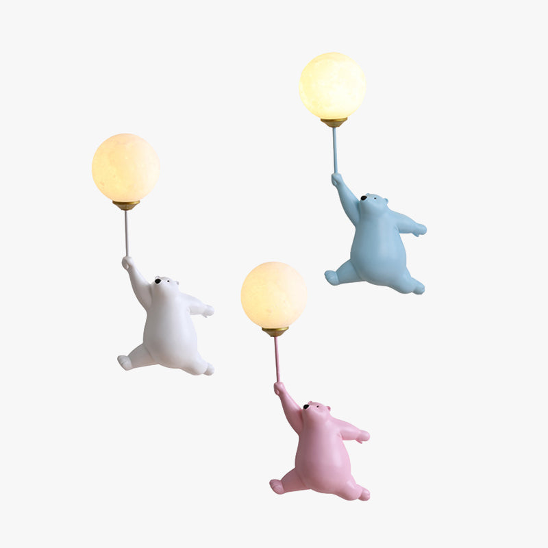 Bear Balloon Wall Sconce – Adorable Kids Room Light