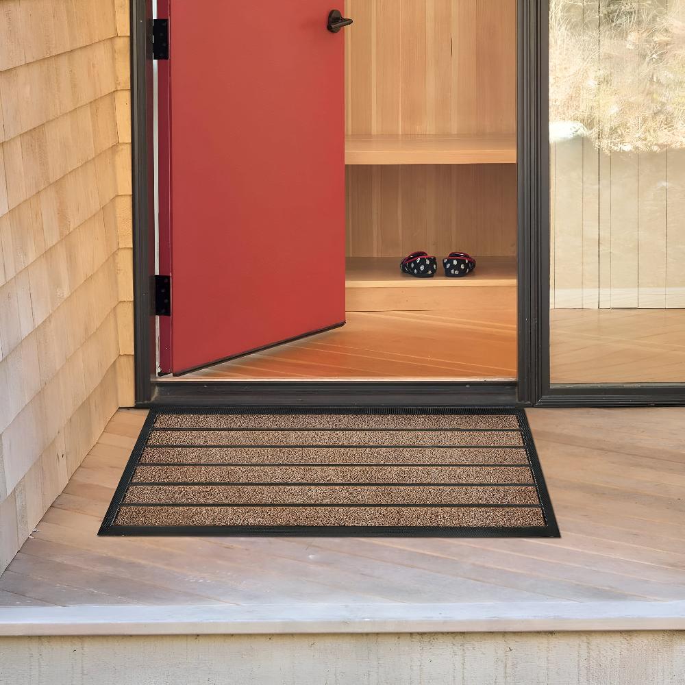 Door Mat with Classic Stripe Design