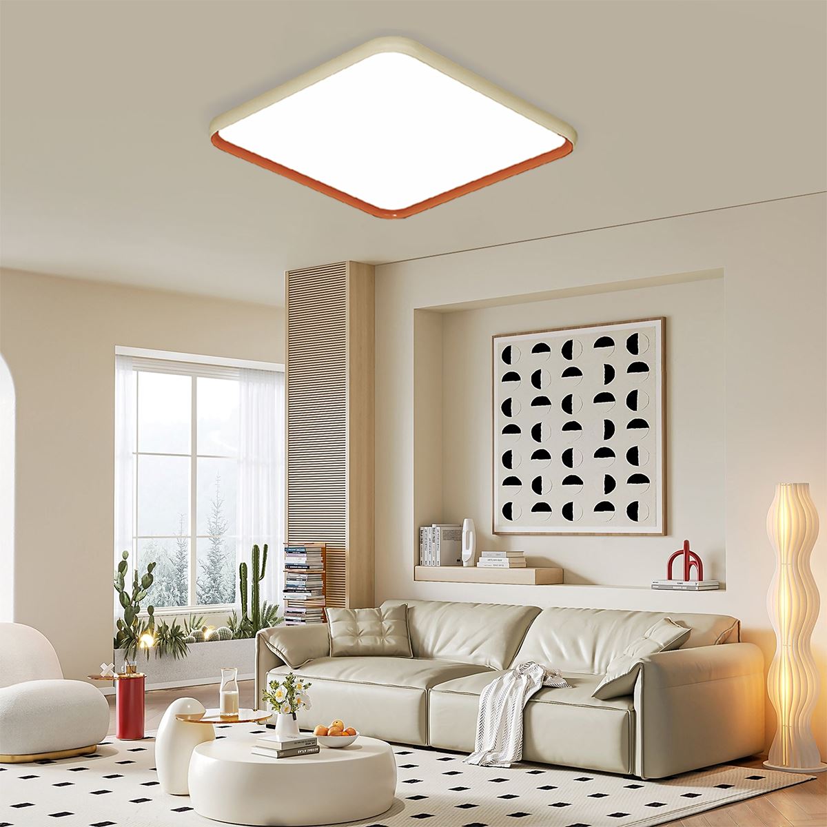 Modern Dimmable LED Flush Mount Ceiling Light – Available in 3 Sizes