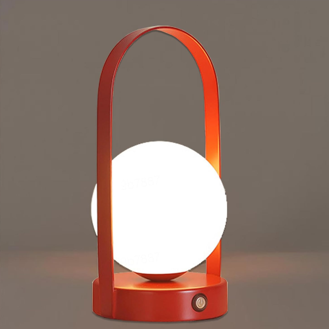 Modern Globe LED Table Lamp – Wireless and Rechargeable