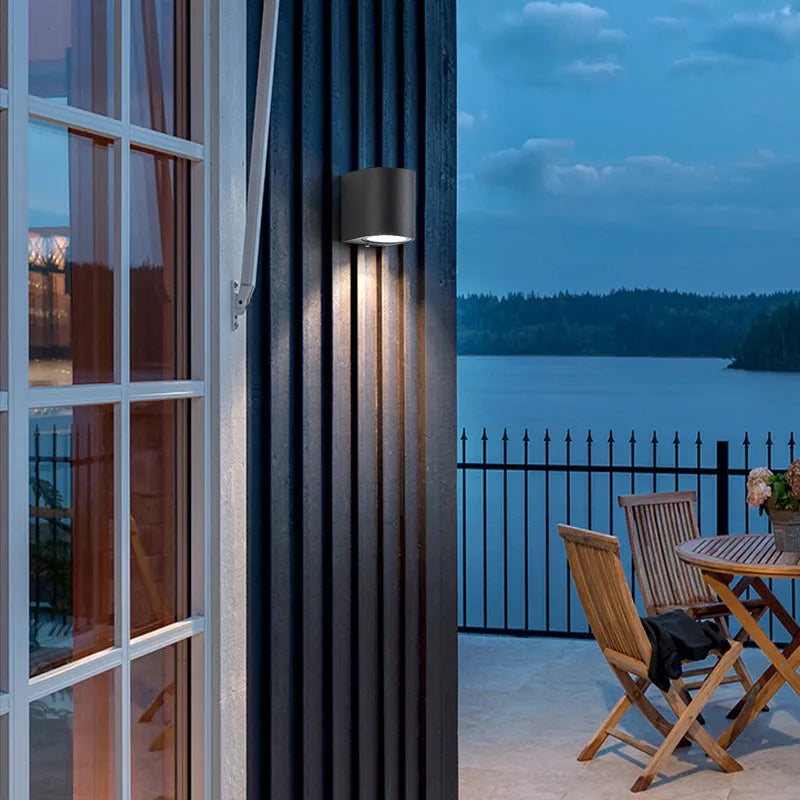 Black Minimalist Metal Outdoor Wall Light – Modern Light Fixture