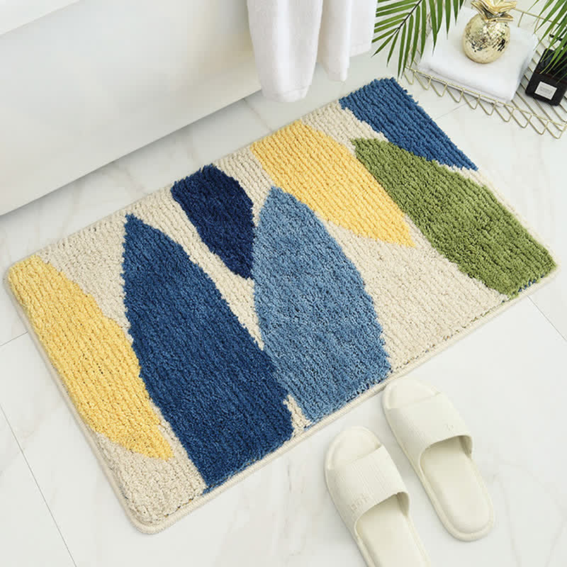 Green Leaf Printed Rug – Soft, Non-Slip Floor Mat for Home - Atelier Dubois Paris