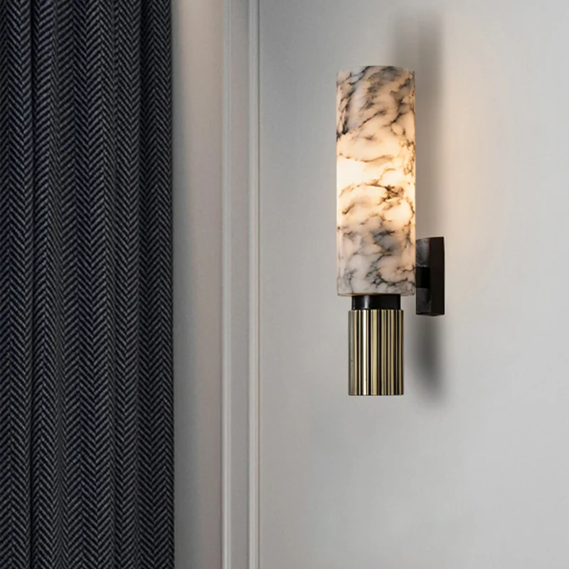 Marble Finish Wall-Mounted Lamp