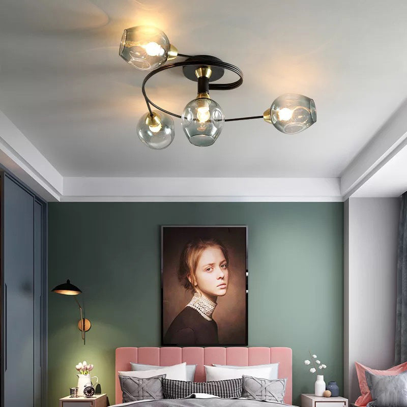 Stylish Glass Ceiling Fixture – Flush Mount Ceiling Light