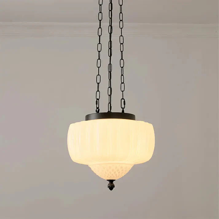 White Hanging Pendant Lamp | Minimalist Ceiling Fixture
