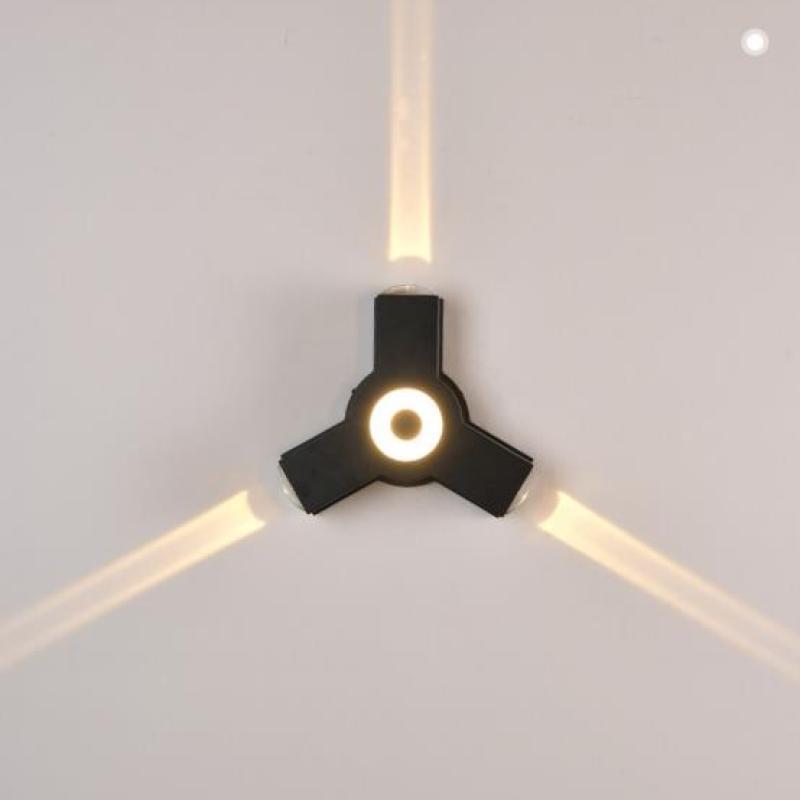 Weatherproof Cross-Form Outdoor Wall Light with Soft White LEDs